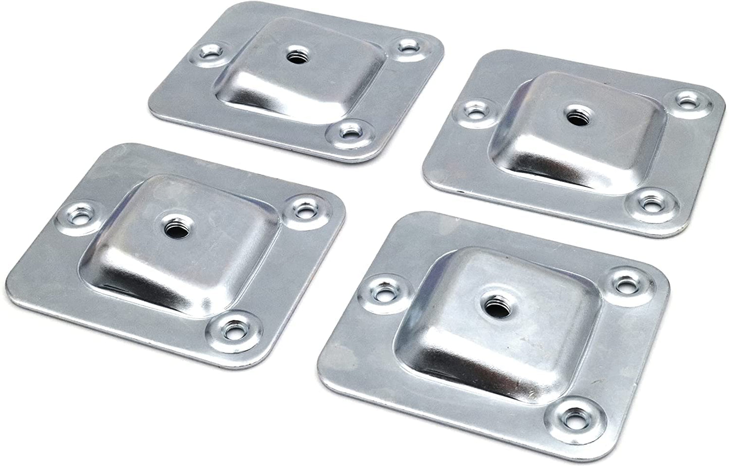 Design61 4er Set Montageplatte Schräg 10° Neigung M8 Gewinde für Sofa Tischbeine Stuhlbeine Möbelbeine Befestigung Platten Sofabeine Adapter