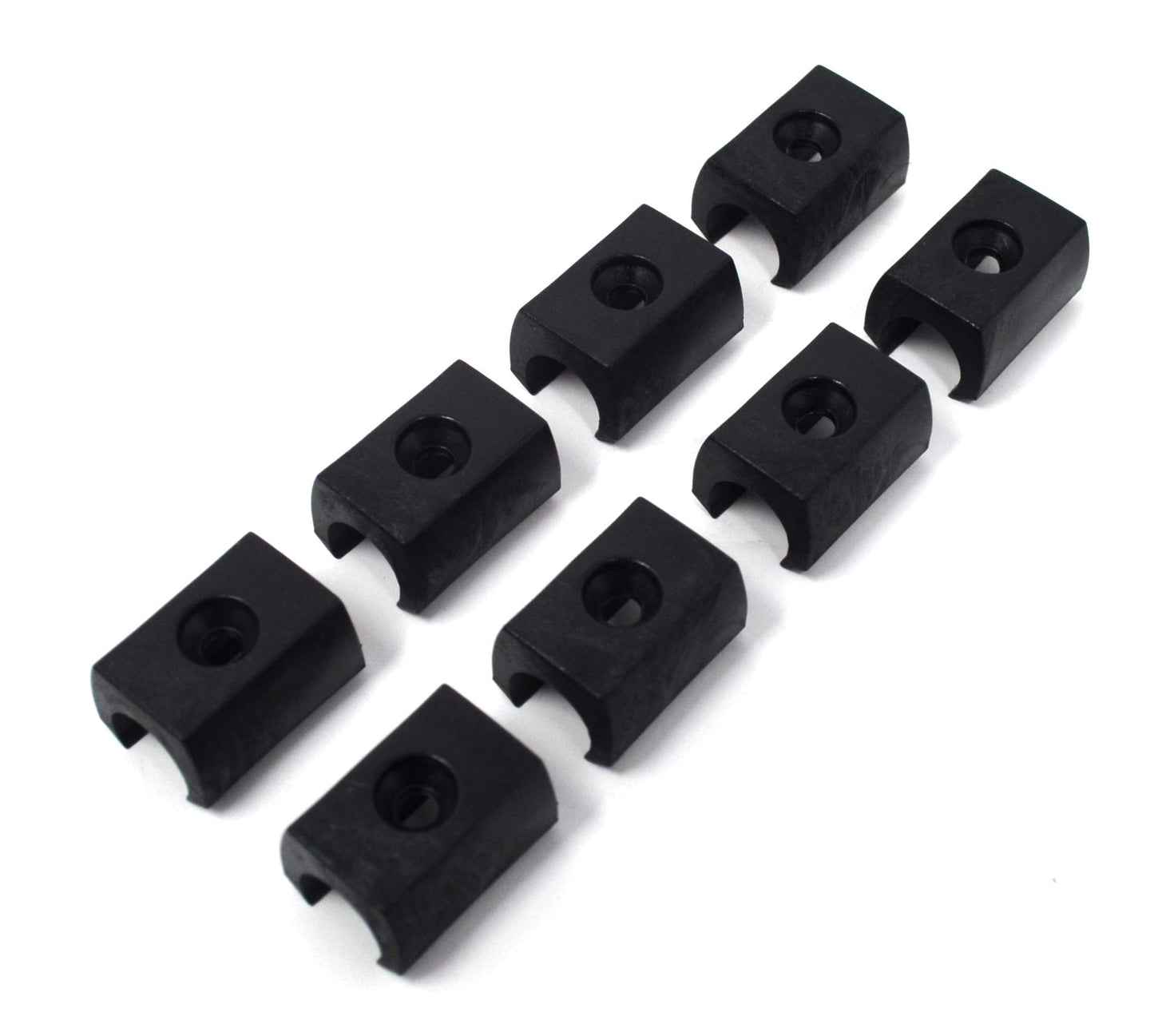 Design61 Klemmschalengleiter 8er Set Stuhlgleiter Bodenschongleiter Ø 10 mm mit Bohrung Silencer Möbelgleiter