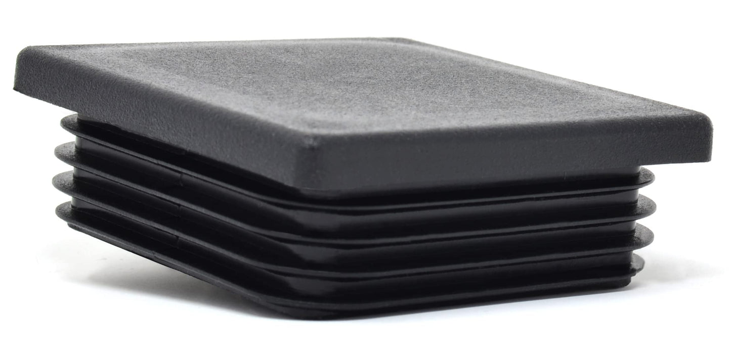 Design61 10x Vierkant Rohrstopfen Lamellenstopfen 50x50 mm mit Lamellen für Innenmaß 40-44 mm