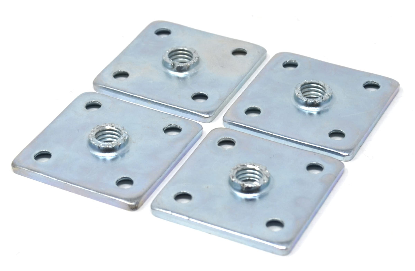Design61 4-piece screwing plate mounting plate 37 x 37 mm for cabinet legs sofa feet furniture feet with M8 thread