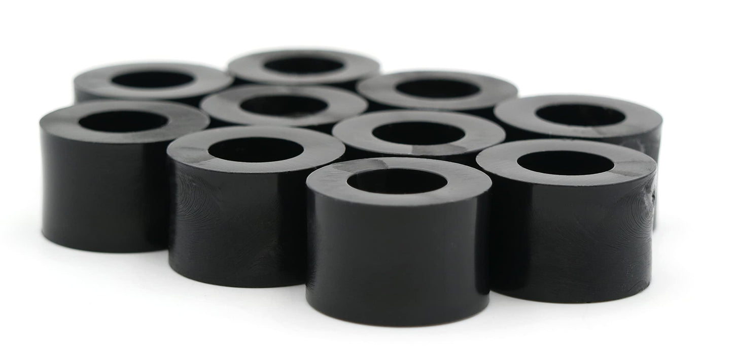 Design61 10x Distanzstücke Distanzhülsen Unterlegscheiben L 10 mm x Ø 15/8,2 mm M8 Rund HD-Polyethylen