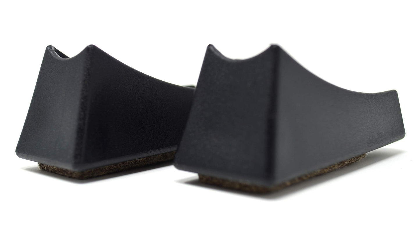 Design61 set of 2 felt gliders, shell gliders, sliding skids for screwing, curved tubes, cantilever chair Ø22mm R90 mm