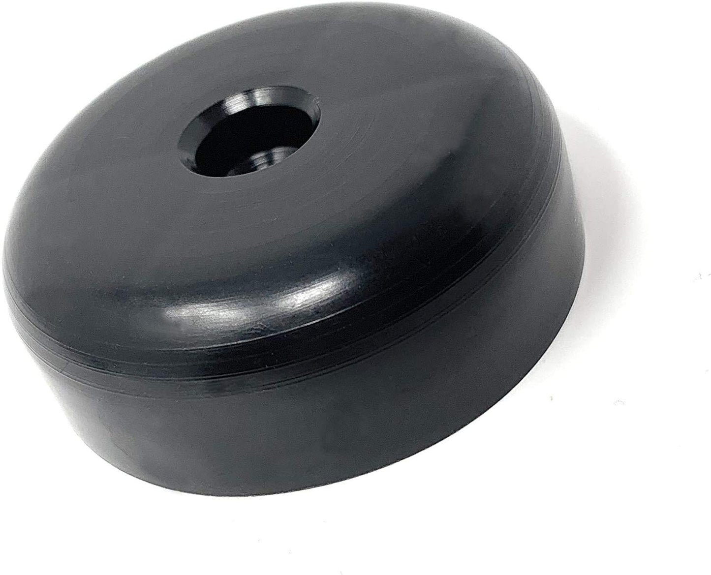 Design61 4er Set Kunststoff-Möbelgleiter Möbeluntersetzer Sofa Sessel zum Anschrauben Ø 45 x H 16 mm schwarz