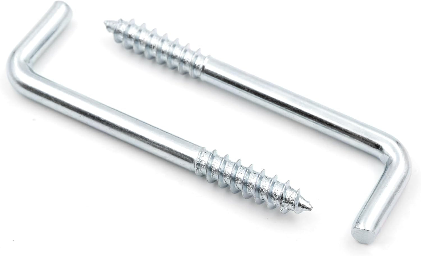 Design61 10x Gerade Schraubhaken Konsolhaken Stahlhaken 40 x 4mm Wandhaken mit Gewinde Einschraubhaken für Wand & Decke Haken zur Befestigung von Seilen Ketten Pflanzen Lampen