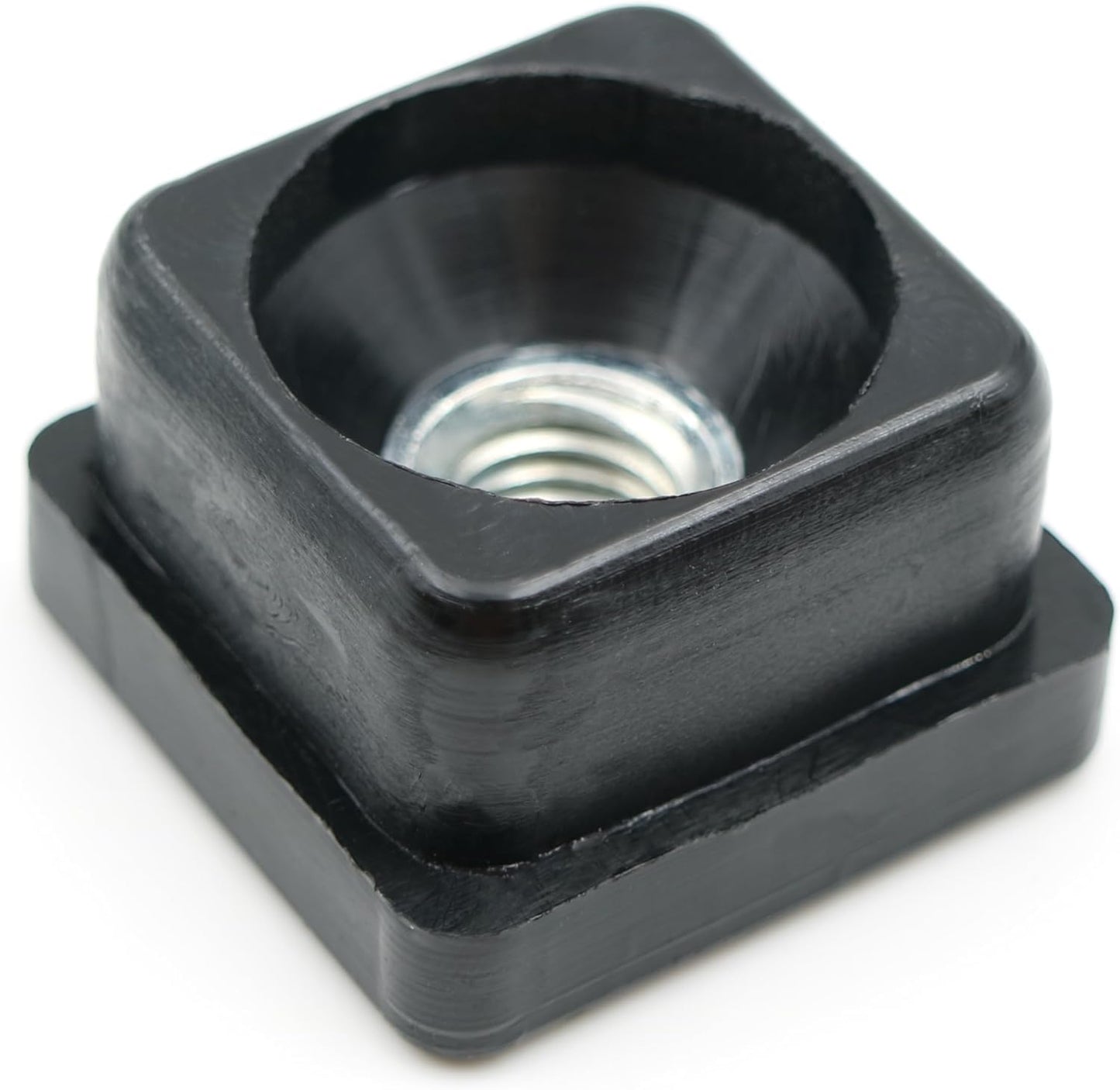Design61 4X threaded plug square tube plug 25x25 mm 2 mm with M10 internal thread