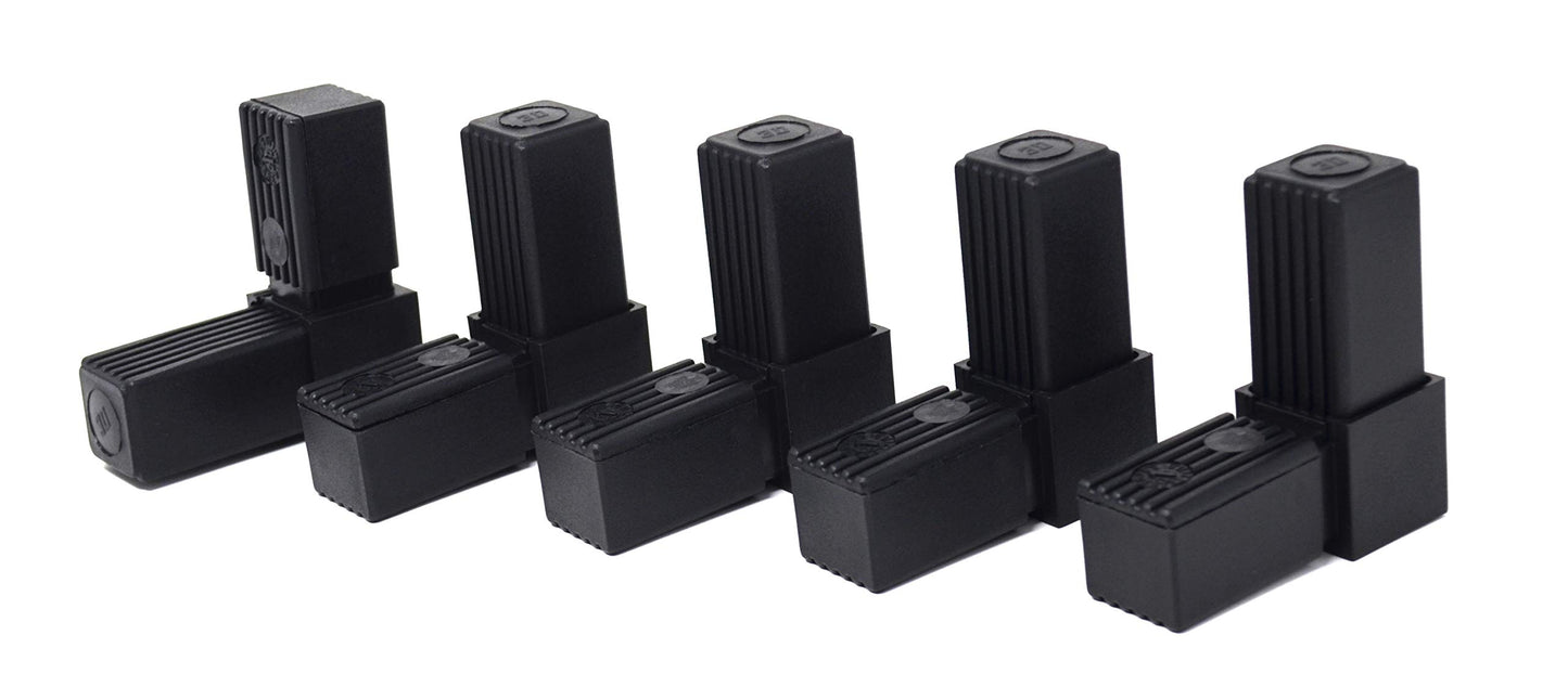 Design61 5x connecteurs (angle droit) 90° pour tubes carrés connecteur de tuyau 30 x 30 x 2 mm