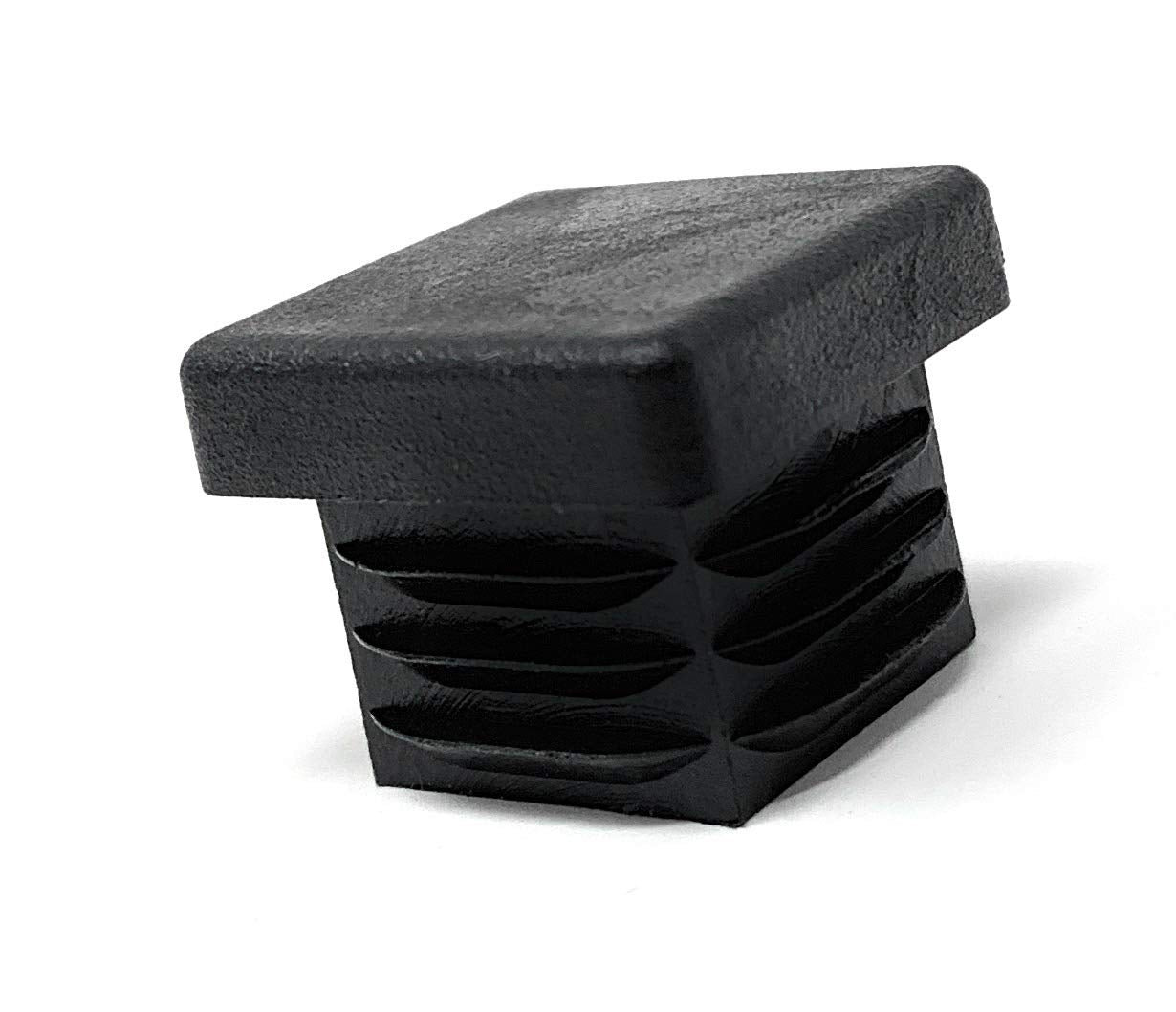 Design61 10x Vierkant Rohrstopfen Lamellenstopfen 20 x 20 mm mit Lamellen für Innenmaß 16-17 mm