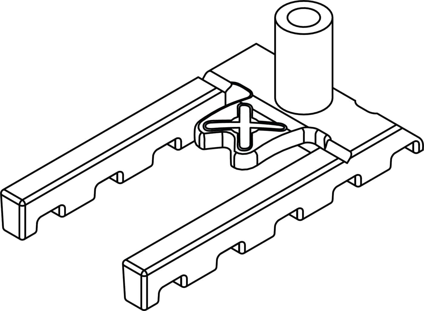 Design61 100 Stück Abstandhalter für Terrassendielen Terrasse 7mm Distanzhalter für 7mm Fuge aus Kunststoff für Unterkonstruktion zur Ventilation und Verhinderung von Staunässe