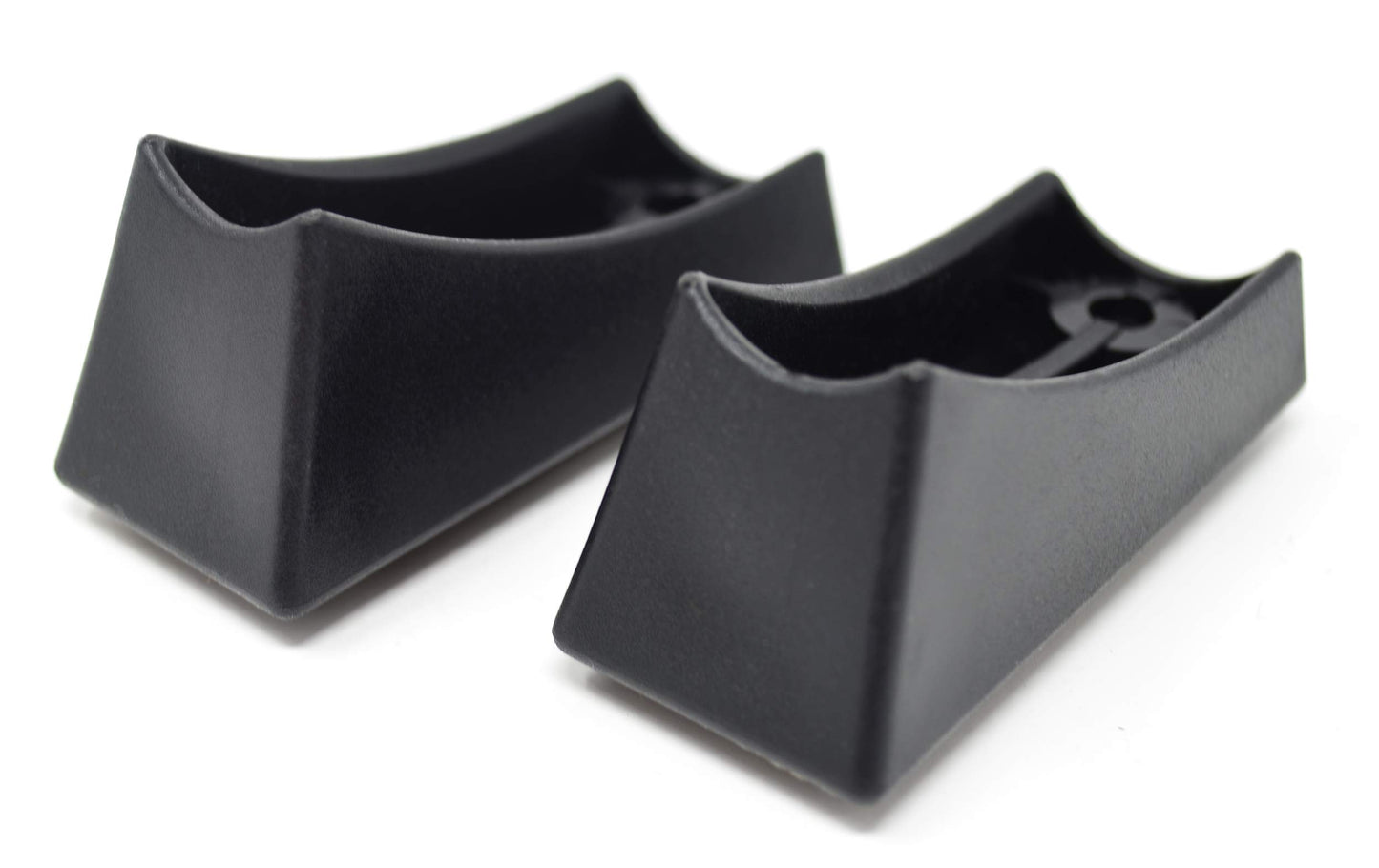 Design61 set of 2 felt gliders, shell gliders, sliding skids for screwing, curved tubes, cantilever chair Ø22mm R90 mm