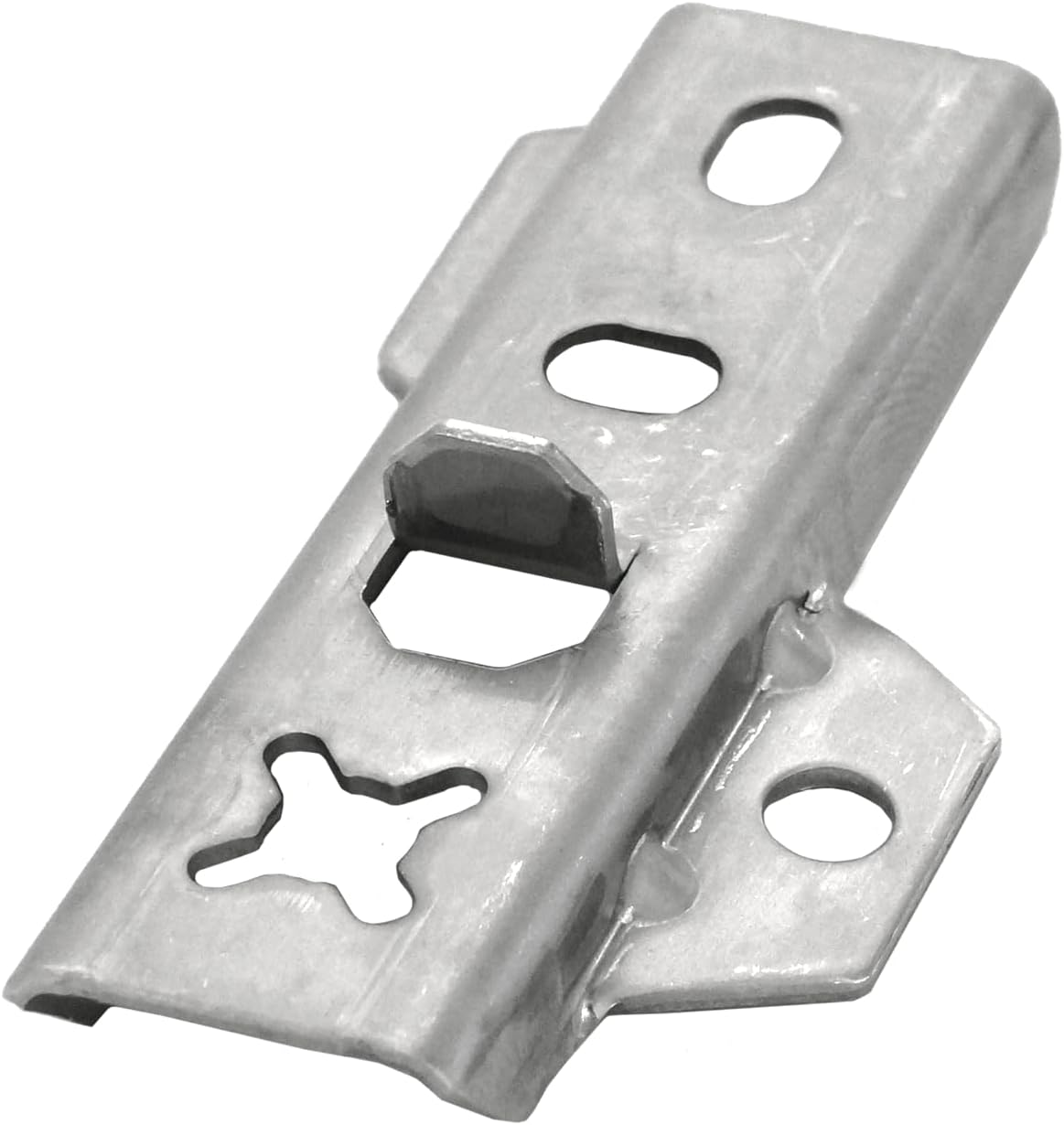 Design61 200 Stück Universal Terrassenverbinder 17mm Edelstahl Rostfrei inkl. Schrauben Terrassendielen Befestigung Unsichtbar Edelstahl für Terrassendielen