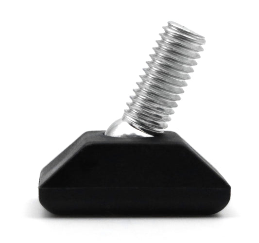 Design61 4X Furniture Glides 30x20 mm M8x 30 mm Rectangular Joint Glides with Steel Ball Bolts