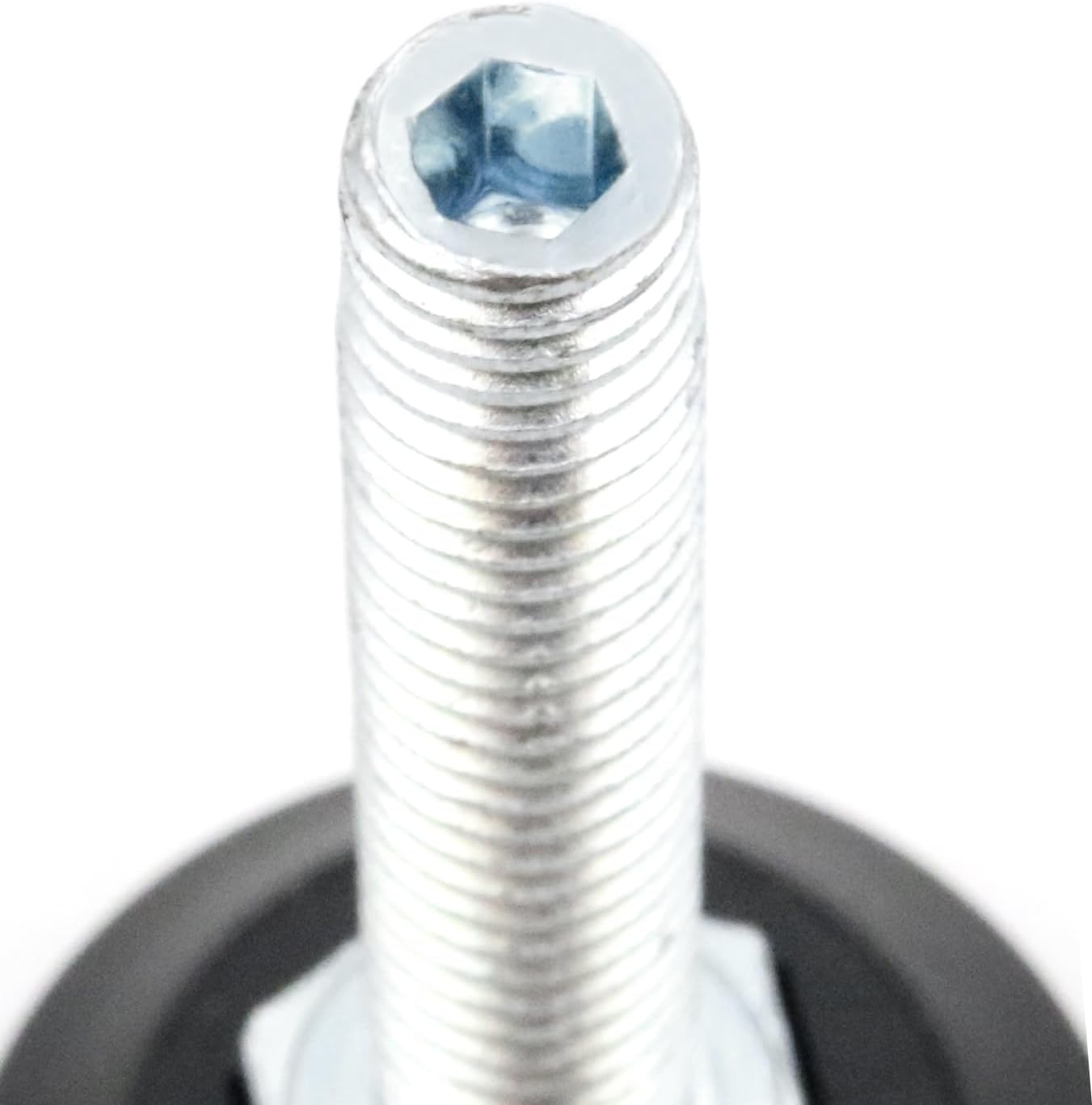 Design61 4X Justierfüße Ø 30mm M8x50 mm Stellschraube verzinkt mit Innensechskant von Oben verstellbar Stellfüße Nivellierfüße für Möbel, Werkbank & Maschinen