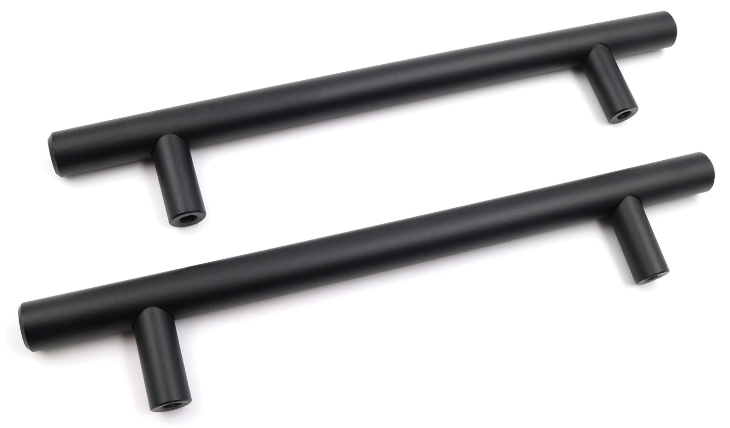 Design61 2x furniture handles 128mm handles for kitchen cabinets cupboard handles drawer handles in black