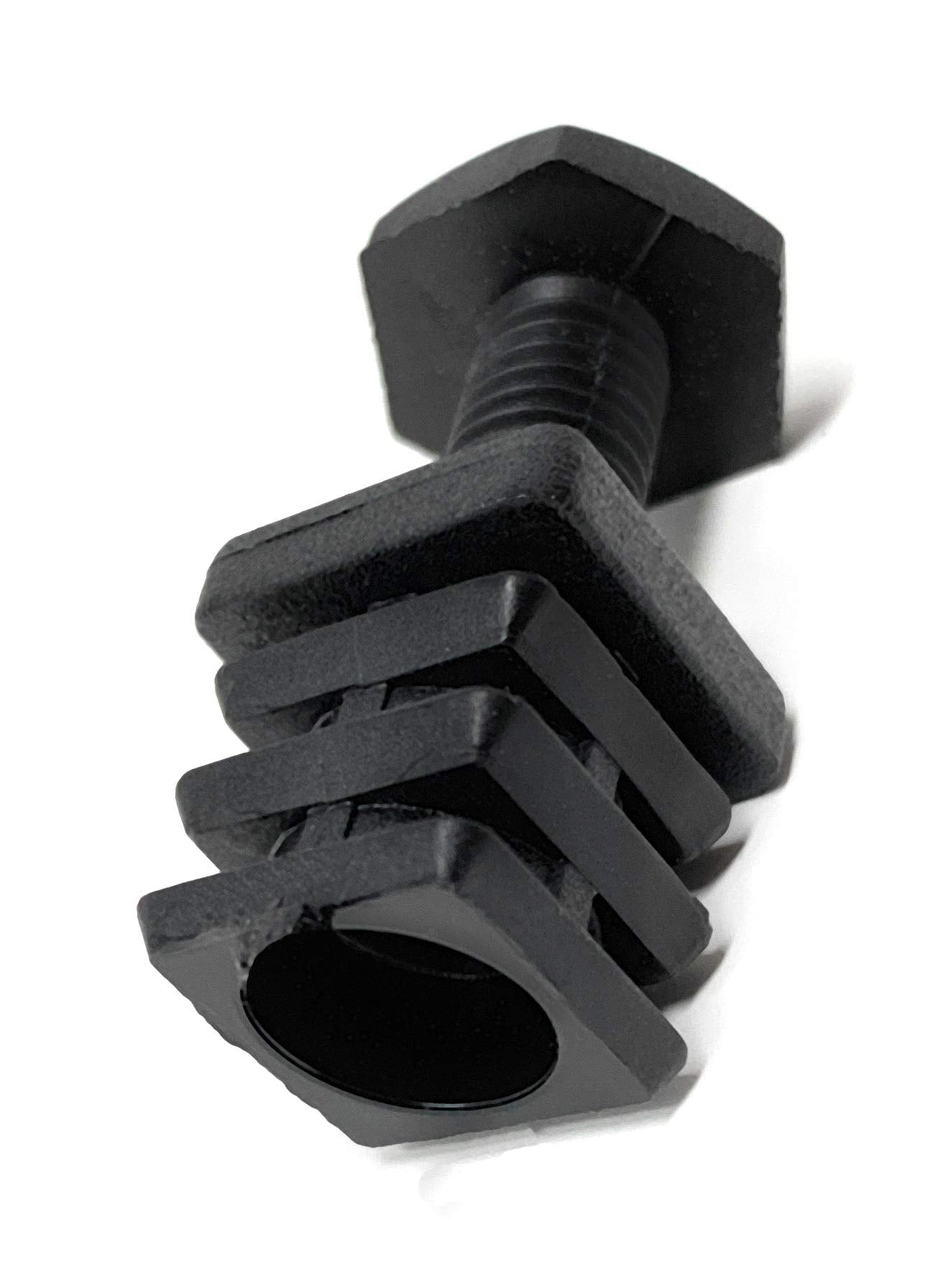 Design61 10x Vierkant Rohrstopfen Justierstopfen 20 x 20 mm mit Lamellen