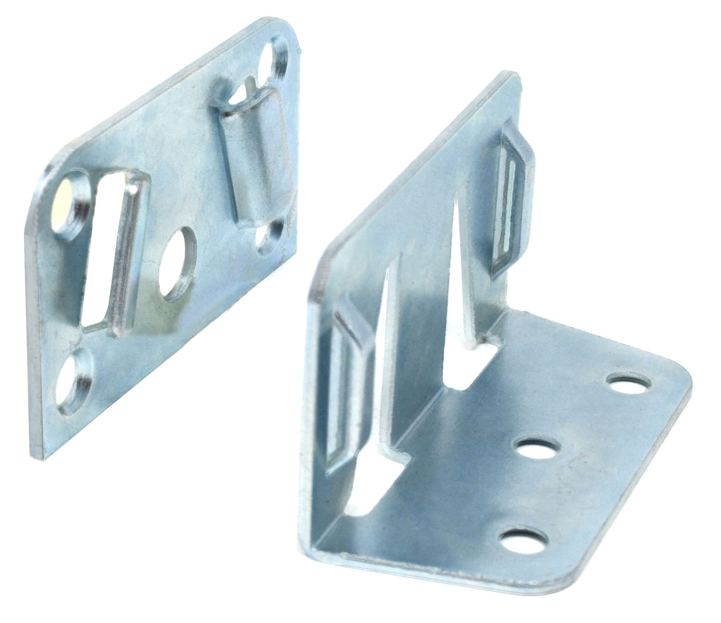 Design61 2er Komplett Set Mittelbalkenverbinder Bettbeschläge Bettverbinder Haken Bettwinkel Stahl verzinkt