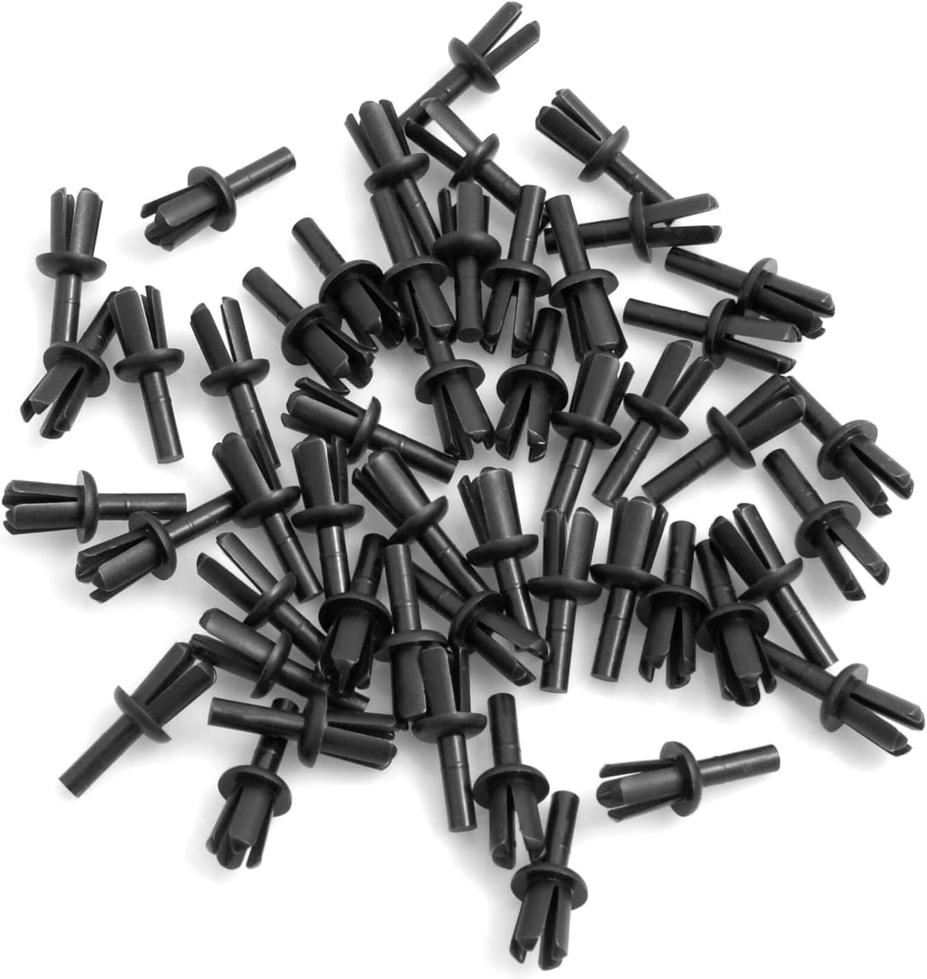 Design61 Spreiznieten Befestigung Clip 50 Stück in Schwarz 3,5 mm Loch