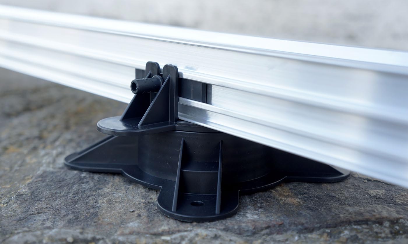 Design61 30 Stück Stelzlager Unterkonstruktion für Terrasse Stufenlose Höhenverstellbar von 35 bis 135 mm Terrassenlager für Terrassendielen aus Holz Holzähnlichen Werkstoffen und Aluminium