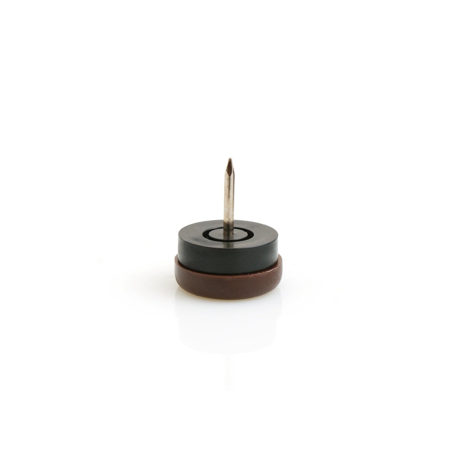 Design61 20 furniture glides chair glides chair leg glides floor protection ⌀20 mm with nail brown-black