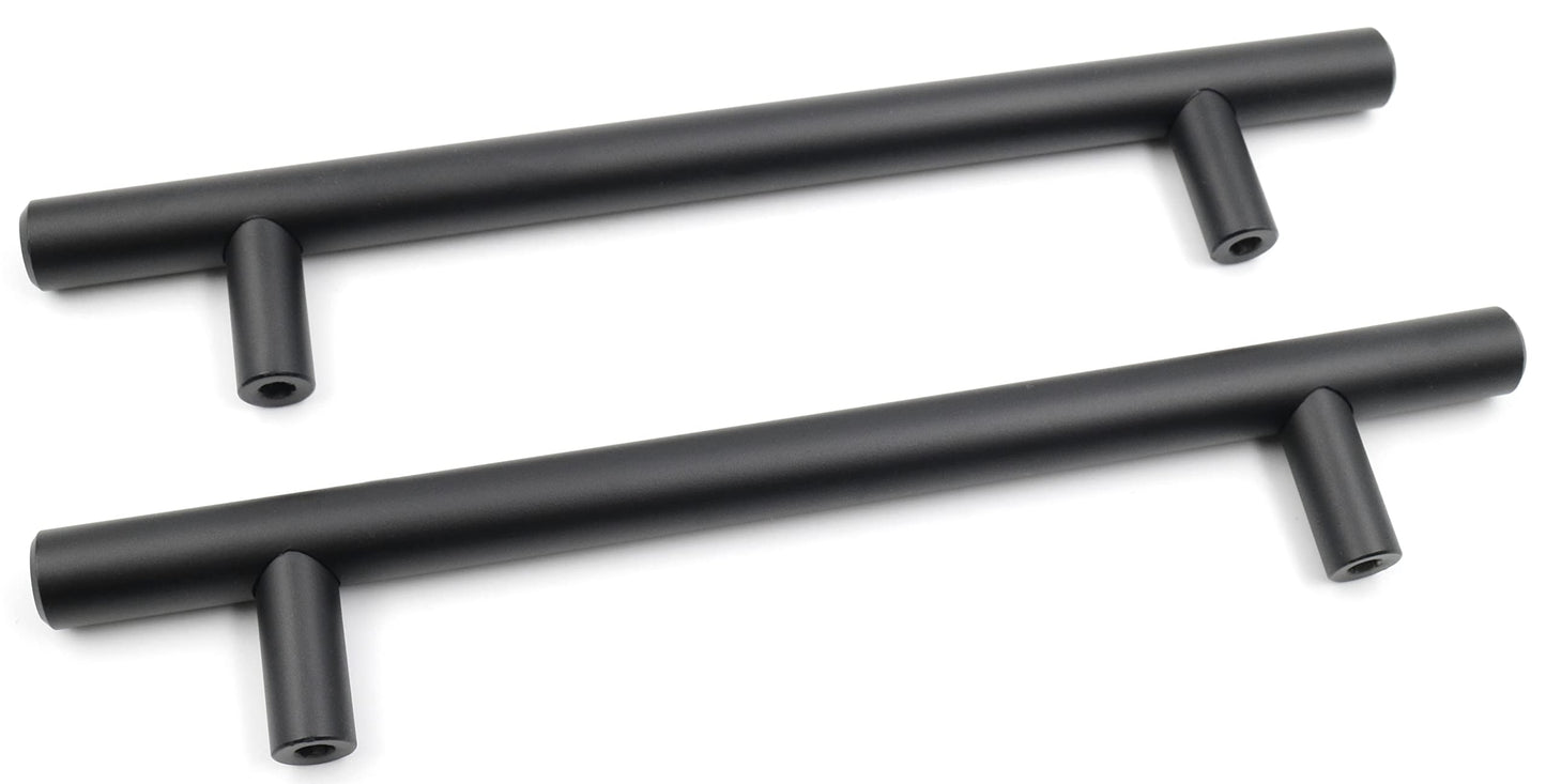 Design61 2x furniture handles 128mm handles for kitchen cabinets cupboard handles drawer handles in black