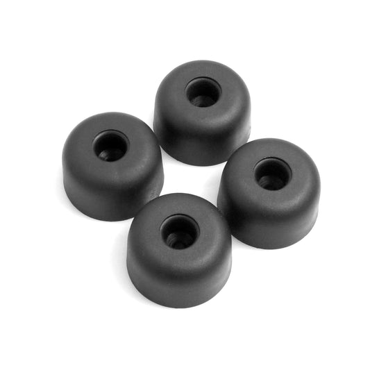 Design61 set of 4 plastic furniture glides, furniture coasters, sofa armchair for screwing on, plastic furniture glides Ø 42 x H 25 mm, black