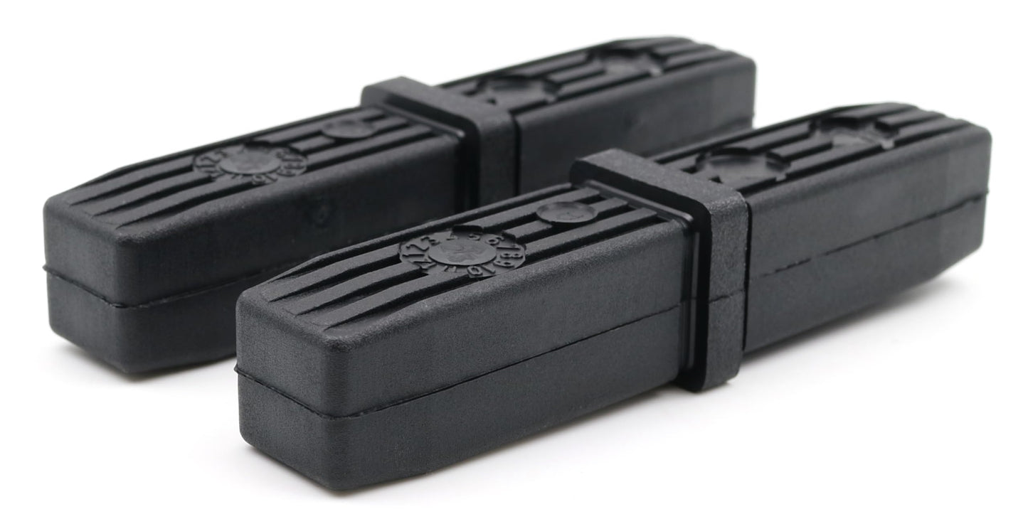Design61 2er Set 2-Wege Steckverbinder Rohrverbinder für Vierkantrohre 20 x 20 x 1,5 mm