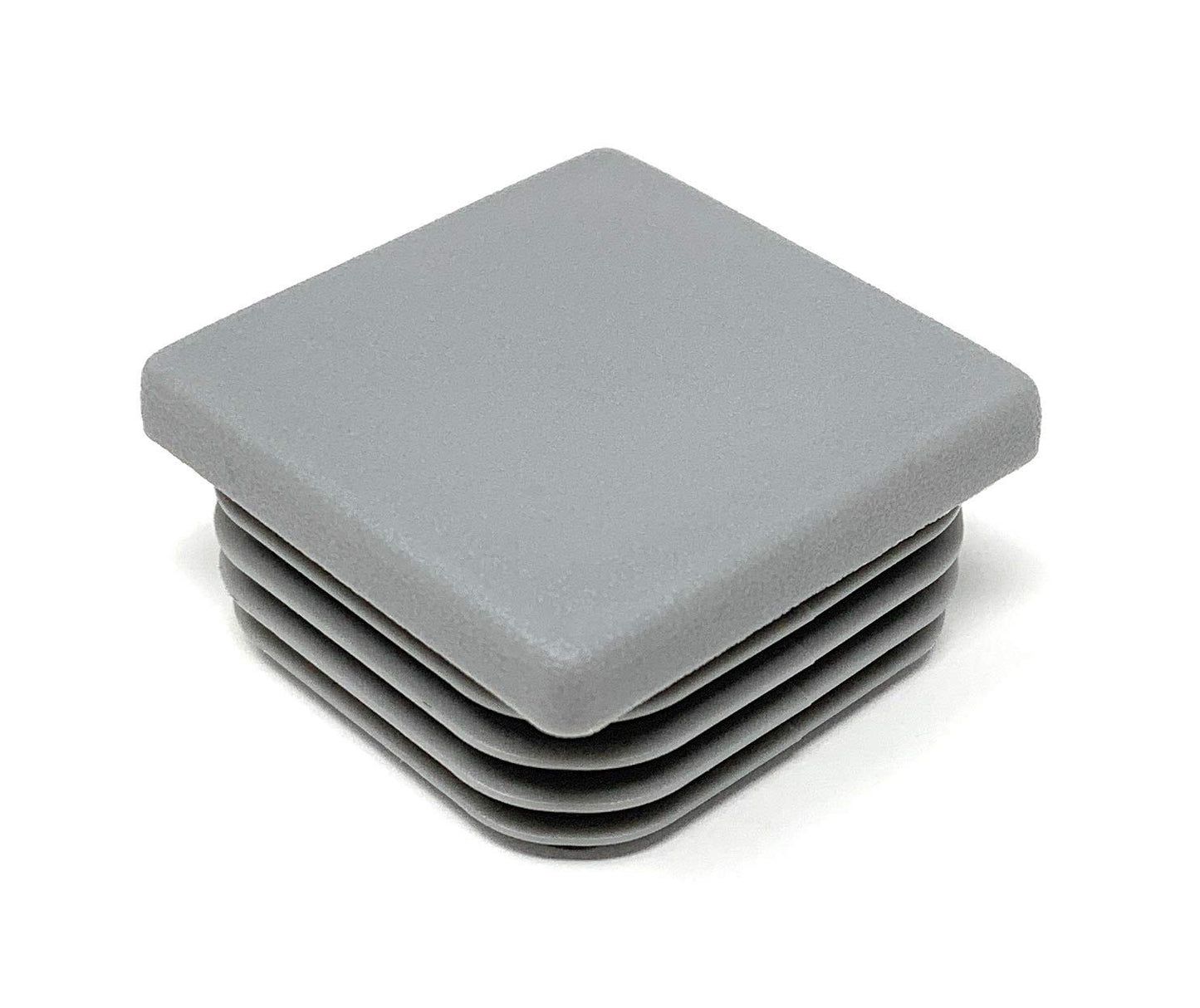 Design61 10x Vierkant Rohrstopfen Lamellenstopfen 40x40 mm mit Lamellen für Innenmaß 34-38 mm verkehrsgrau