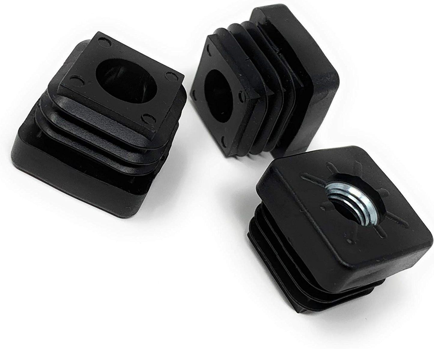Design61 10x Gewindestopfen Vierkantrohrstopfen 30x30 mm 2,0 mm mit M10 Innengewinde
