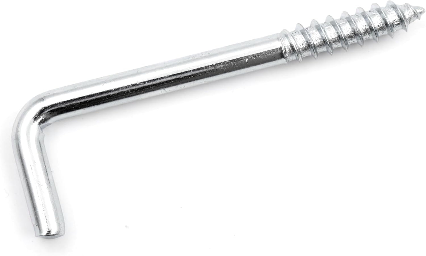 Design61 10x Gerade Schraubhaken Konsolhaken Stahlhaken 40 x 4mm Wandhaken mit Gewinde Einschraubhaken für Wand & Decke Haken zur Befestigung von Seilen Ketten Pflanzen Lampen