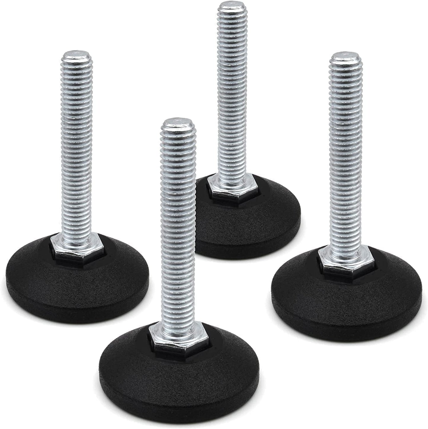 Design61 4X adjusting screw Ø 58 mm with galvanized adjusting screw M10 x 50 mm (foot rotatable)