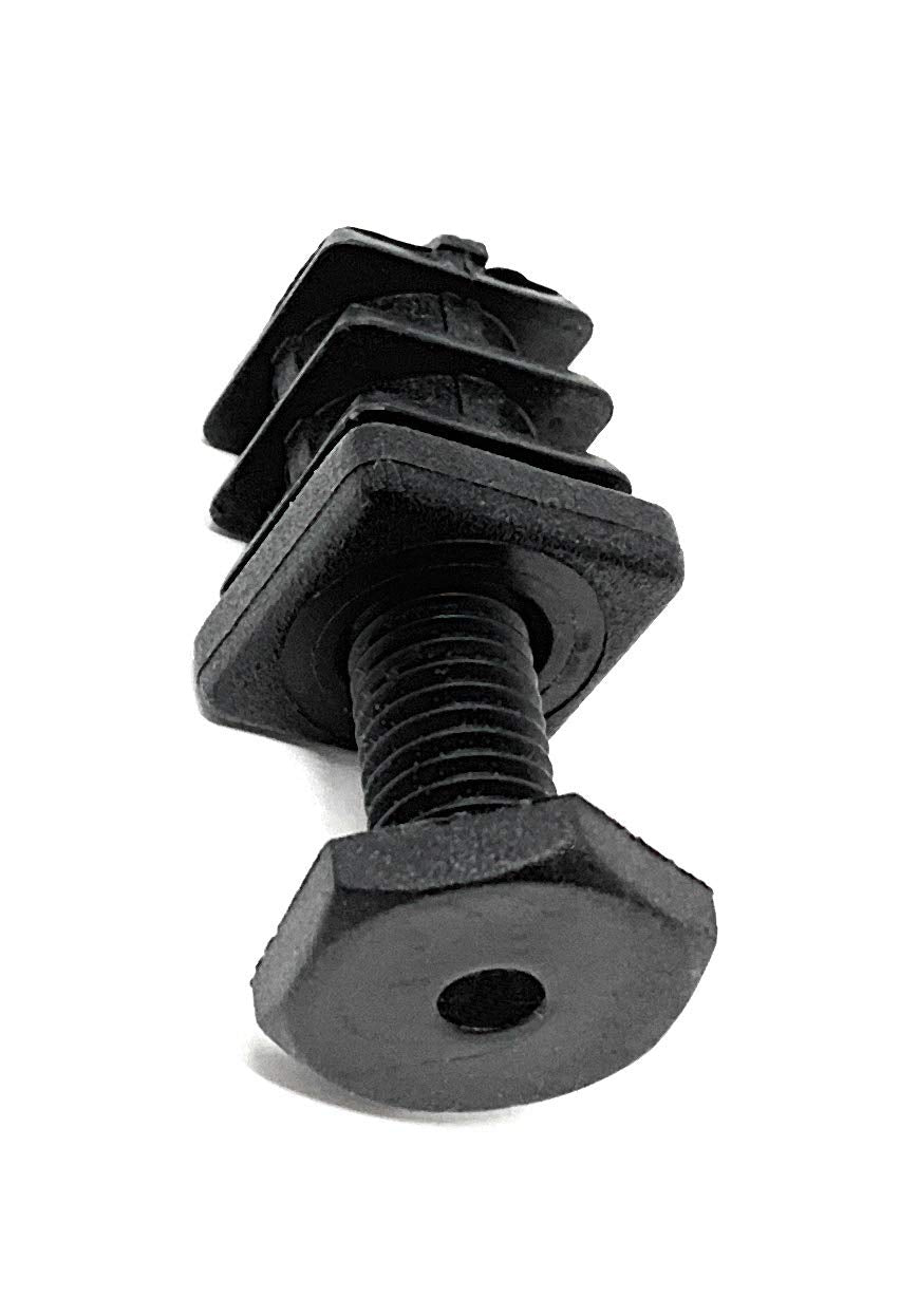 Design61 10x Vierkant Rohrstopfen Justierstopfen 20 x 20 mm mit Lamellen