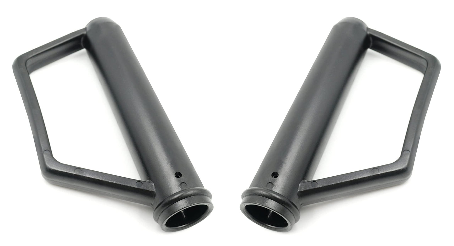 Design61 2x Universal Cylindrical Handle with Bar Wheelbarrow Handles 25mm in Black