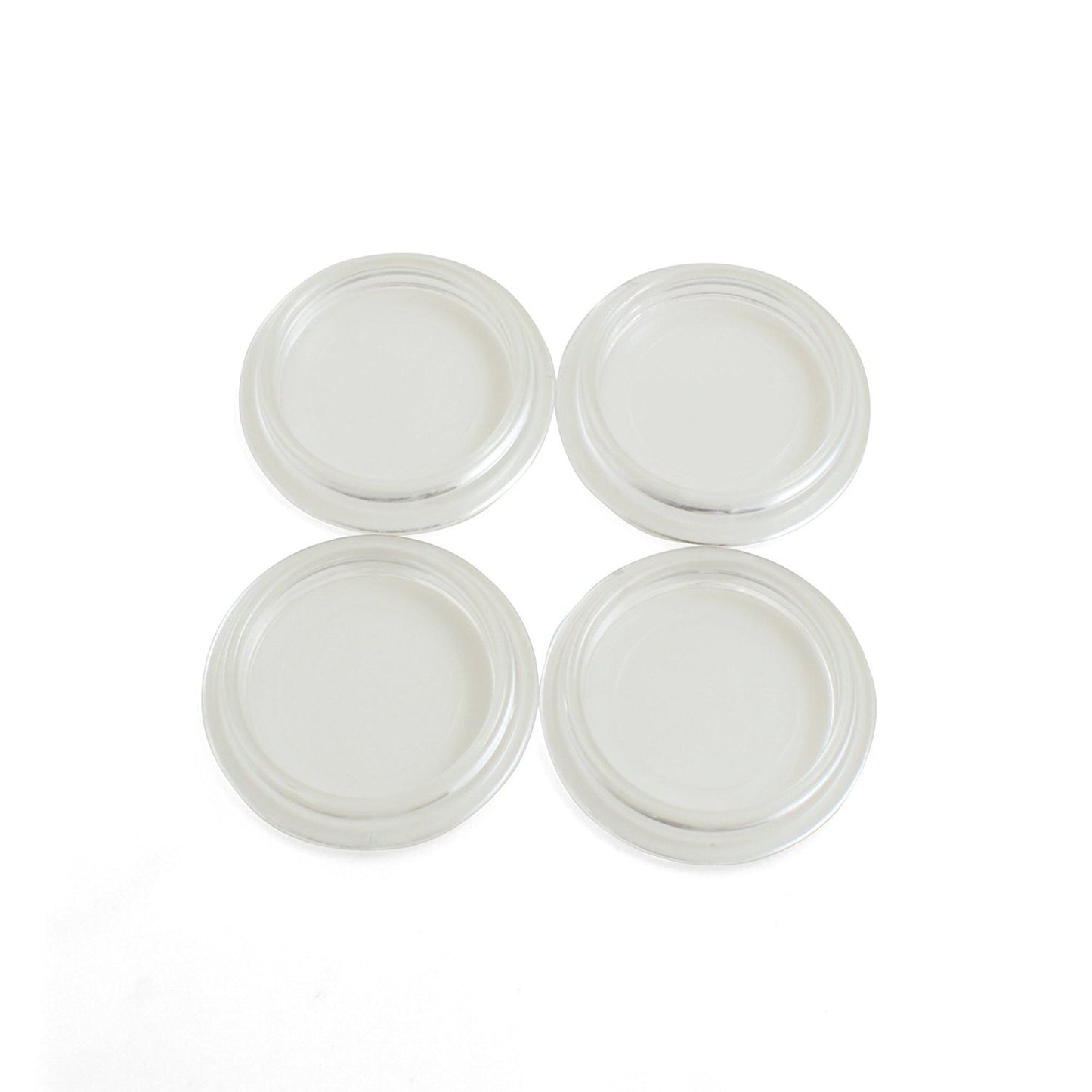 Design61 furniture coasters for round furniture feet, roller coasters, piano coasters, floor protection caps for feet up to 23 mm, 4 pieces, crystal clear