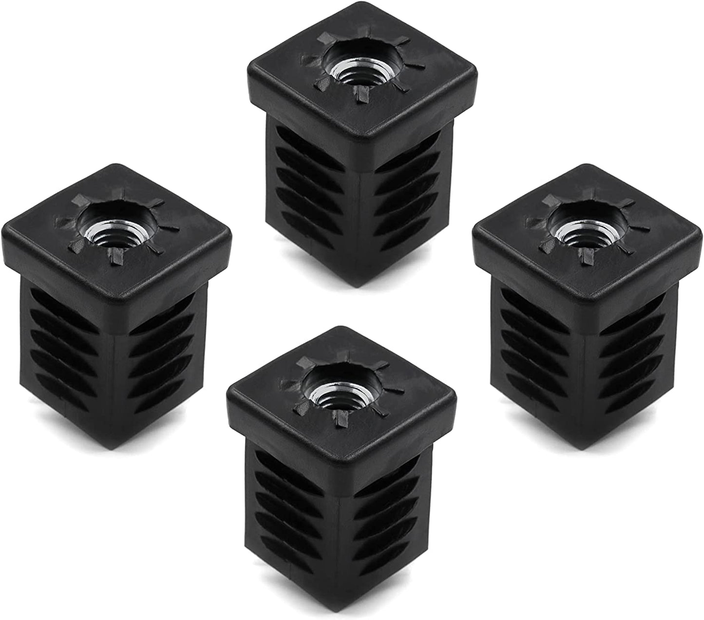 Design61 4x threaded plugs square tube plugs 25x25 mm wall thickness 1-2 mm with M8 internal thread