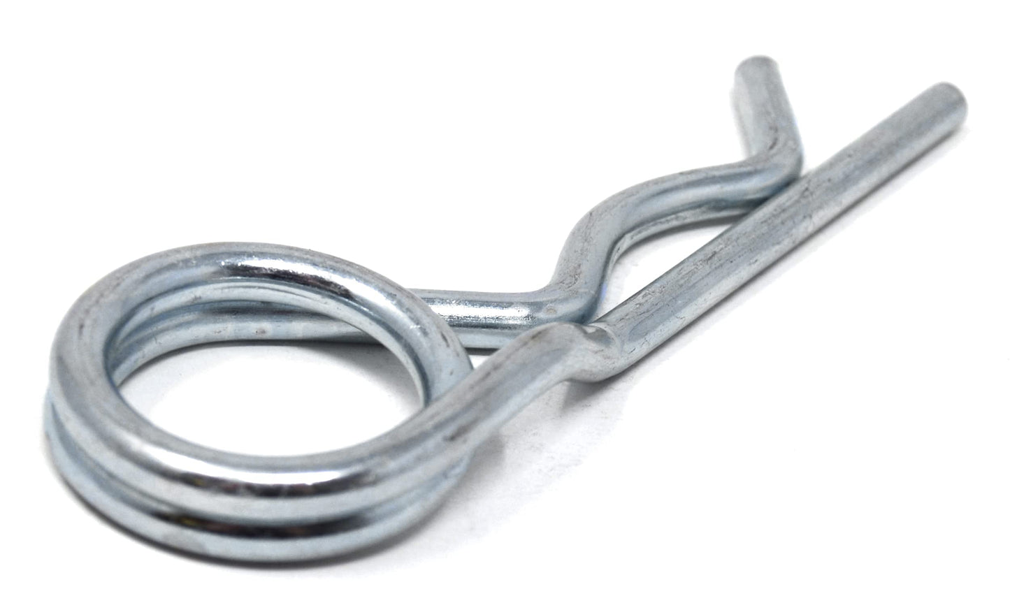 Design61 4x Federstecker 5mm x 92mm Doppelt Federsplint Federvorstecker Galvanisch Verzinkt