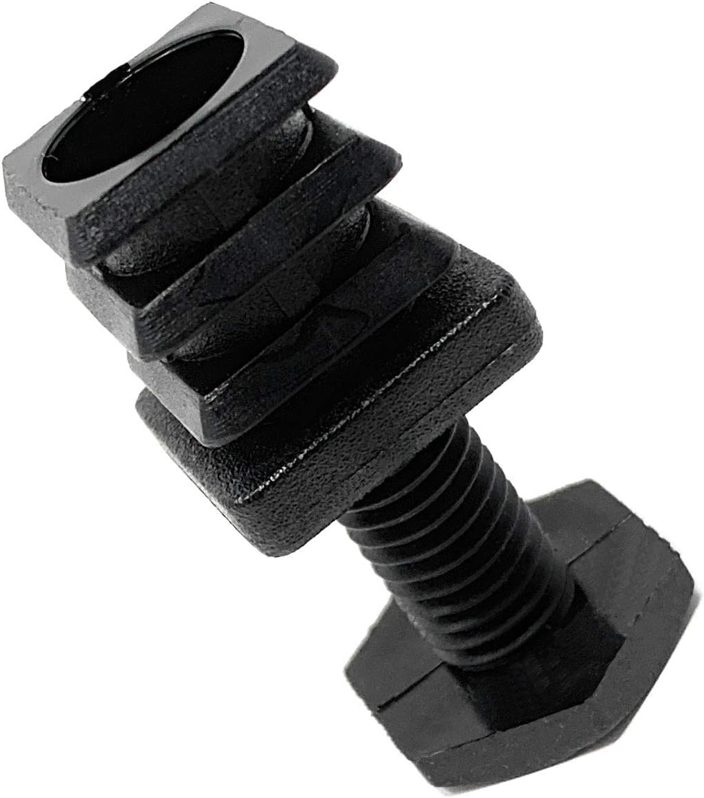 Design61 4X Vierkant Rohrstopfen Justierstopfen 20 x 20 mm mit Lamellen Wandstärke 1,5-2mm