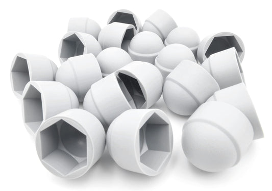 Design61 20x Capuchons de protection hexagonaux ronds M12 x SW18 mm avec six pans creux pour écrous et têtes de vis en blanc