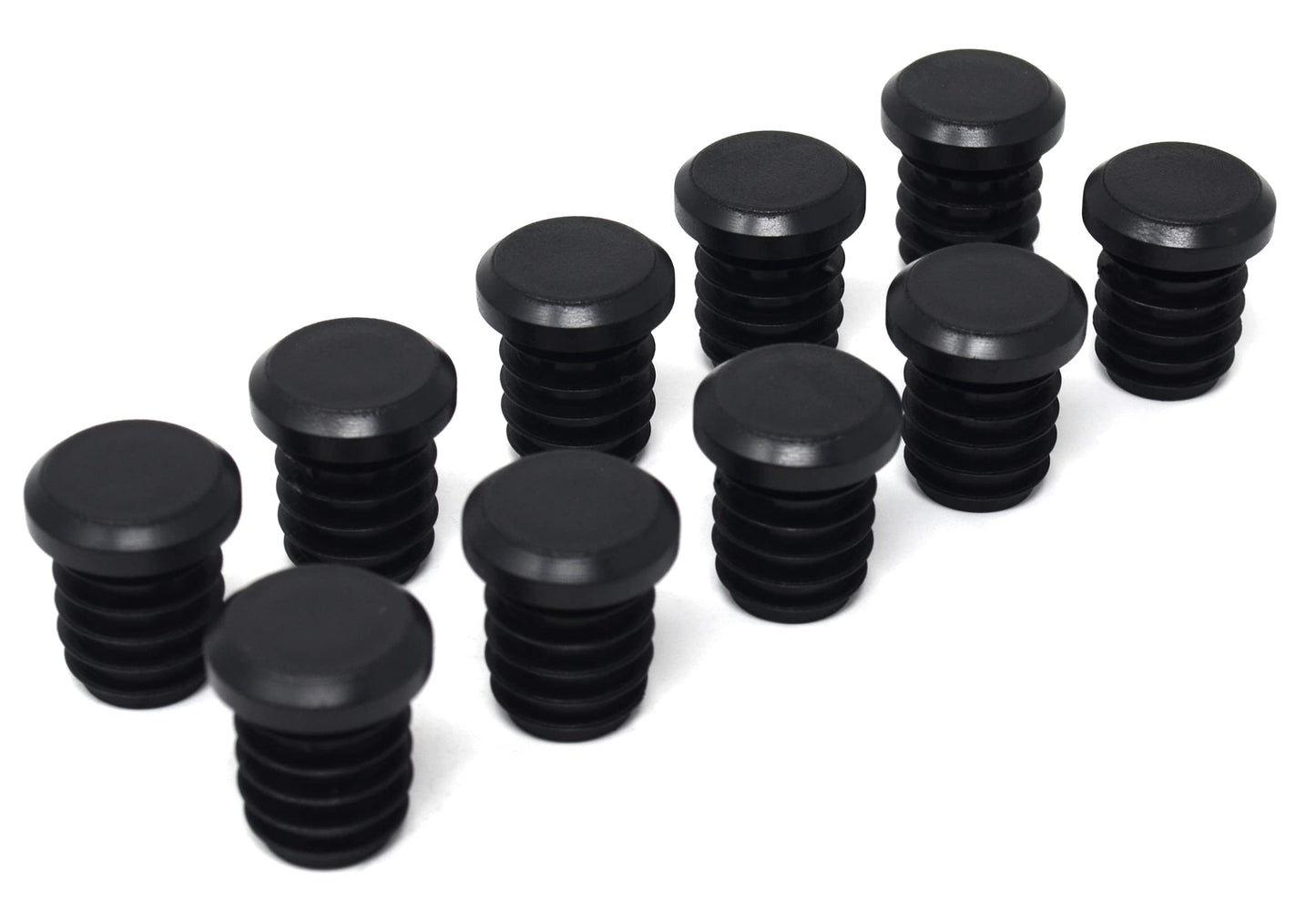 Design61 10x cover plugs Ø 21 mm slatted plugs with flat head for round 0.5 inch pipes