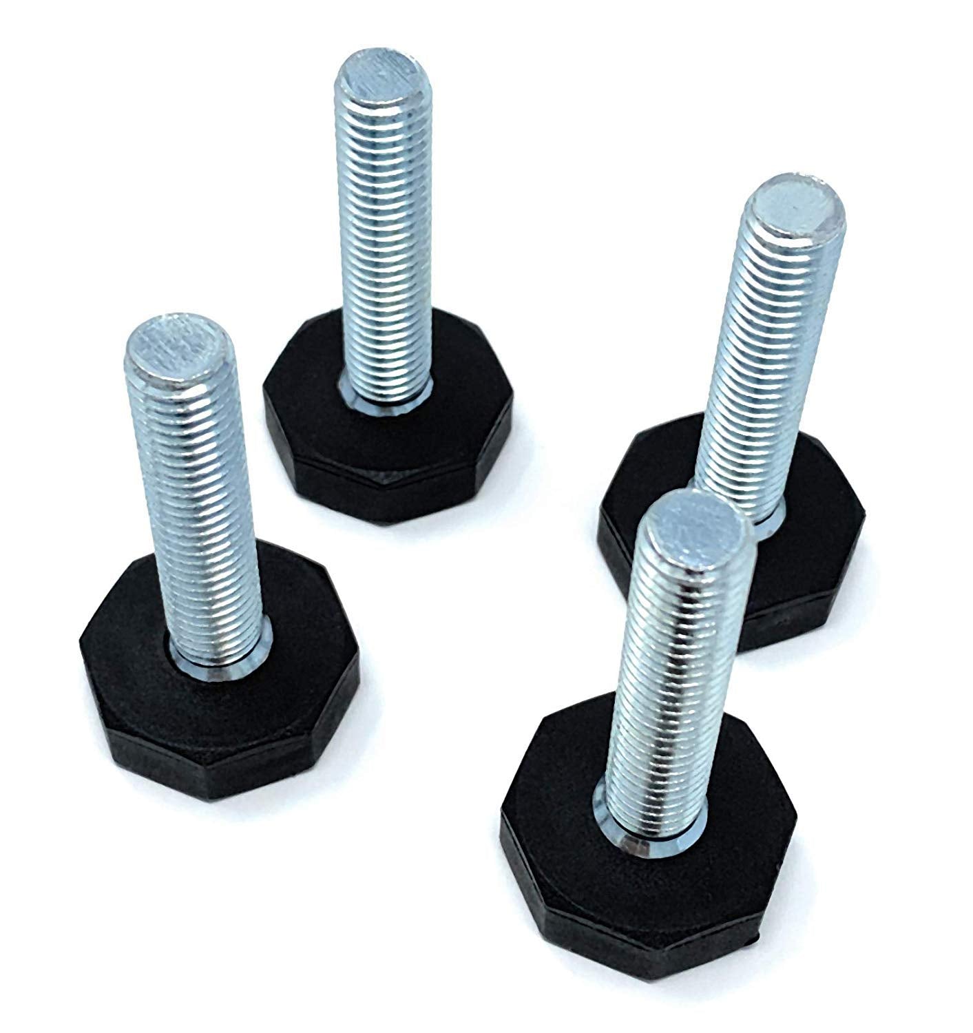 Design61 4x Verstellschraube Justierschraube Ø 27mm mit verzinkter Stellschraube M10x50 mm