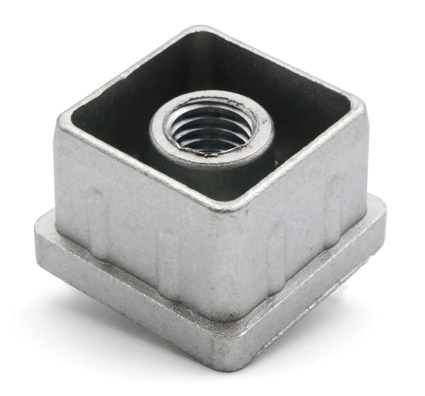 Design61 4x threaded plugs adjusting plugs for square tubes made of zinc die-cast 30x30 mm x 1.5mm with M10 internal thread