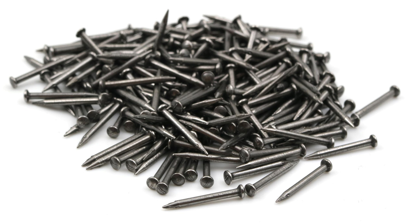 Design61 100x clous en acier, clous pour plinthes, 1,2 x 12 mm, tête de lentille, vierge