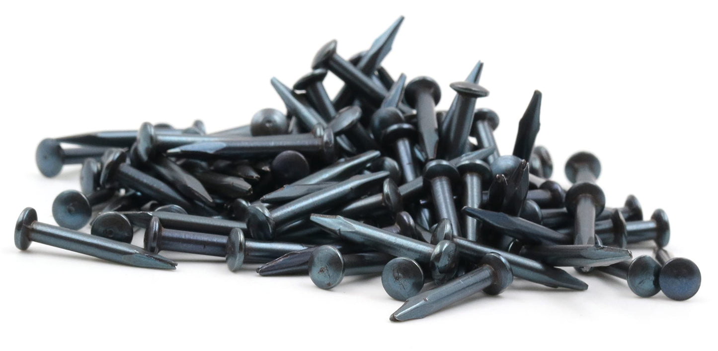 Design61 100x steel pins steel nails skirting board pins nail 2.0 x 16 mm lens head BLUE