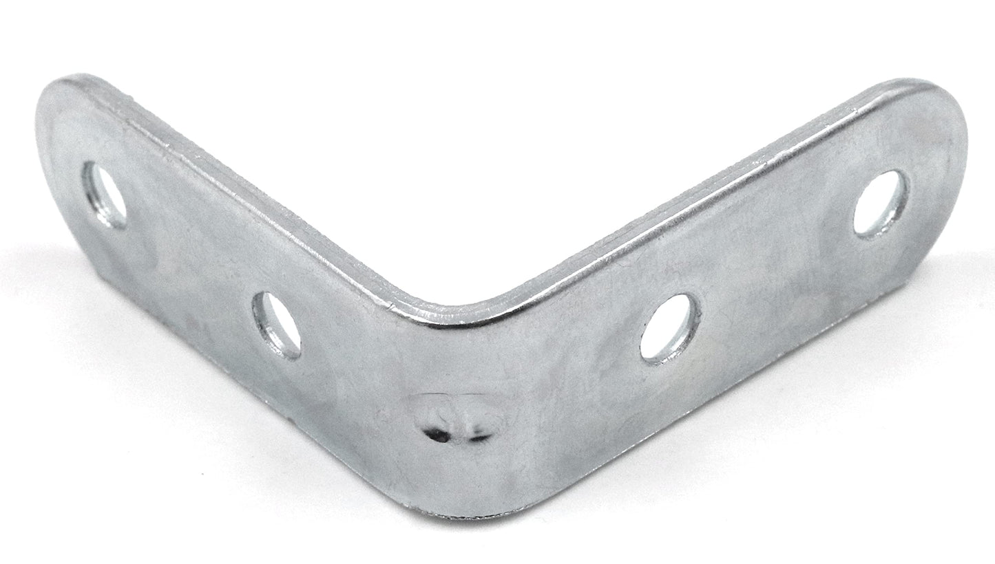 Design61 Set of 4 Angle Connectors Wood Connectors Perforated Plate Angle Corner Angle Steel Galvanized 42mm x 42mm