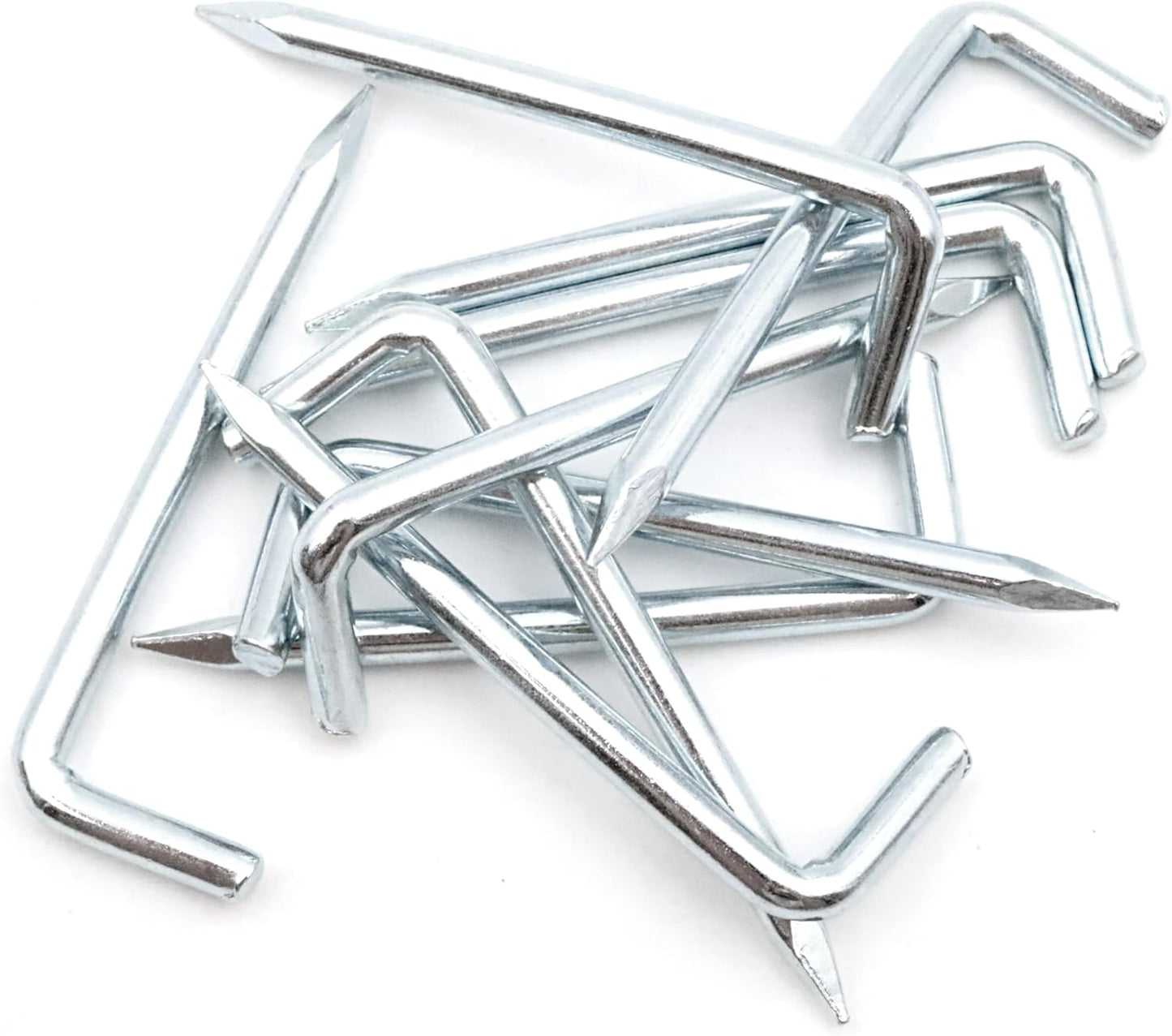 Design61 10x Gerade Stifthaken Konsolhaken Stahlhaken Hakennägel 50 x 4 mm Wandhaken für Wand & Decke Haken zur Befestigung von Bilder Gemälden oder Uhren