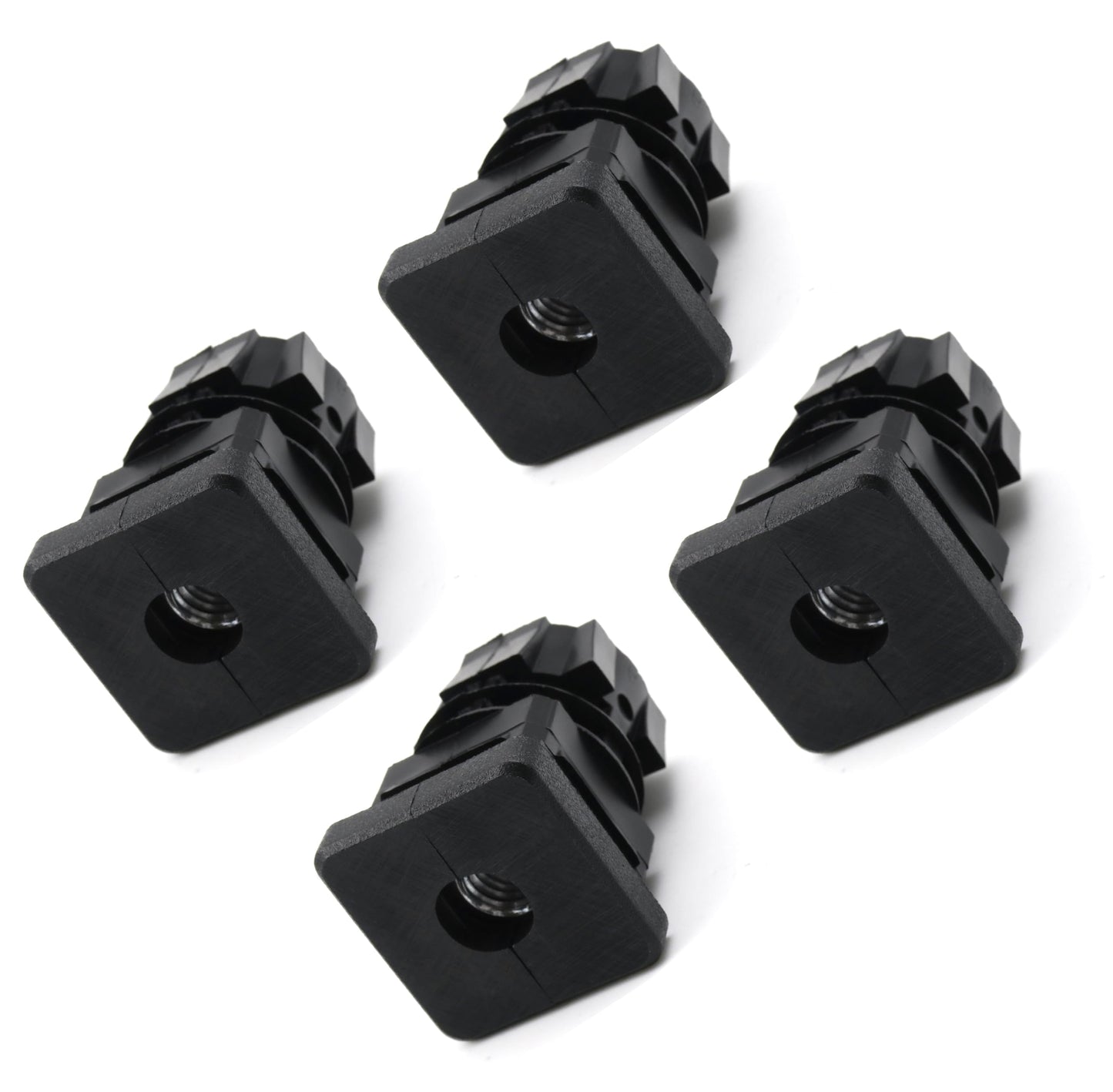 Design61 4X Gewindestopfen Vierkantrohrstopfen 25x25 mm 1-1,5mm mit M8 Innengewinde