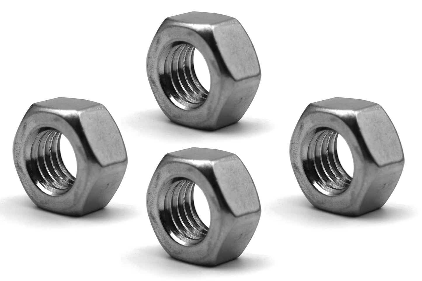Design61 4x écrous hexagonaux en acier inoxydable M12 DIN 934 écrous en acier inoxydable standard