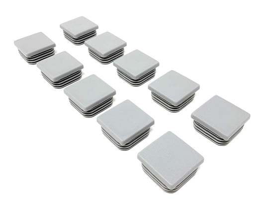 10x chevilles carrées 30x30 mm avec lattes pour dimensions intérieures 20-25 mm en gris