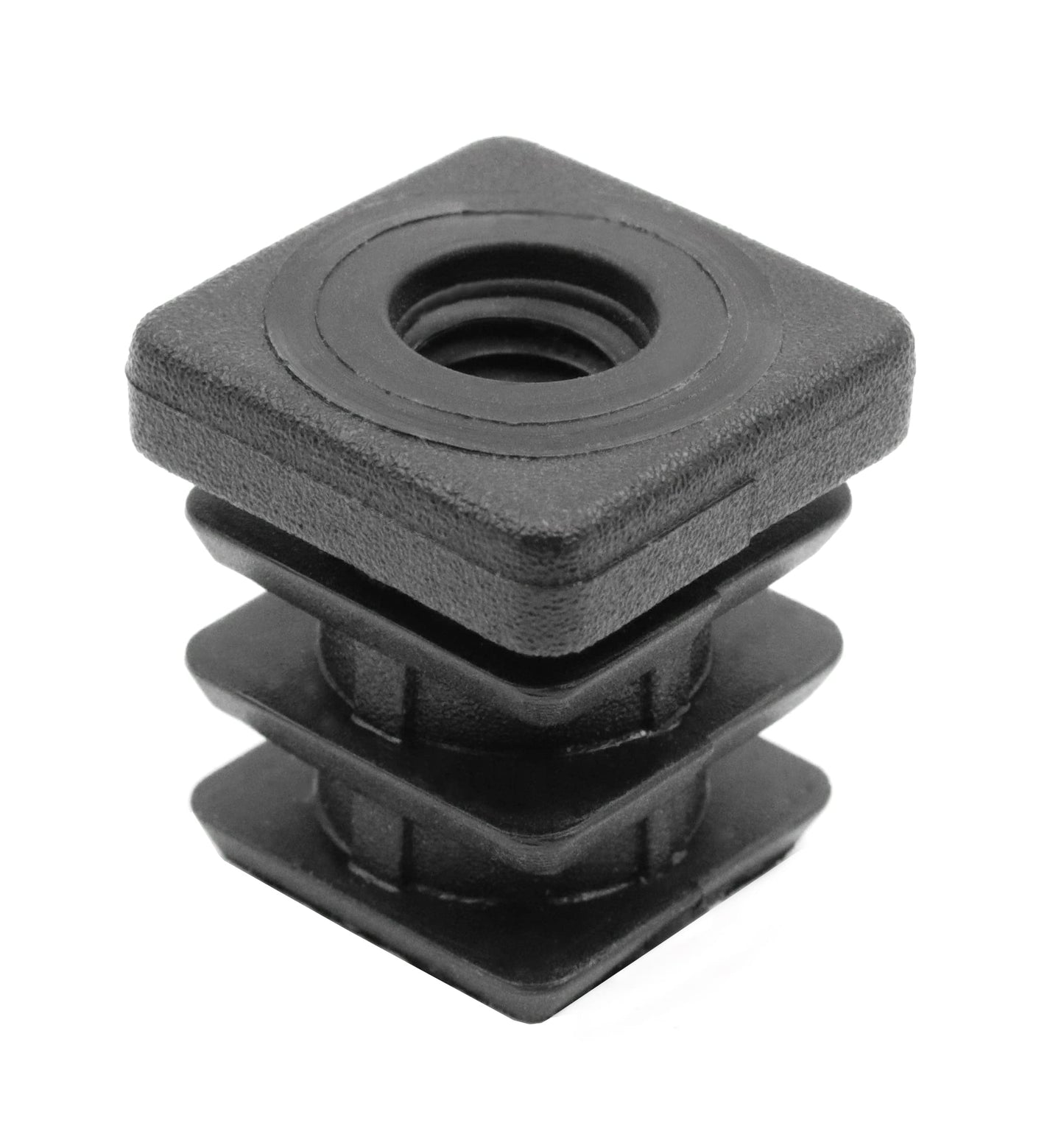 Design61 8x Gewindestopfen Justierstopfen Fußkappen Einsteckbuchse für Quadratrohre 20x20 mm mit M8 Innengewinde Traglast bis 200Kg für Wandstärke 1,5-2 mm