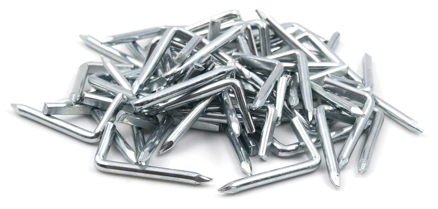 Design61 50x Konsolhaken Stahlhaken Haken Ø 2 x L 20 mm aus Stahl Verzinkt
