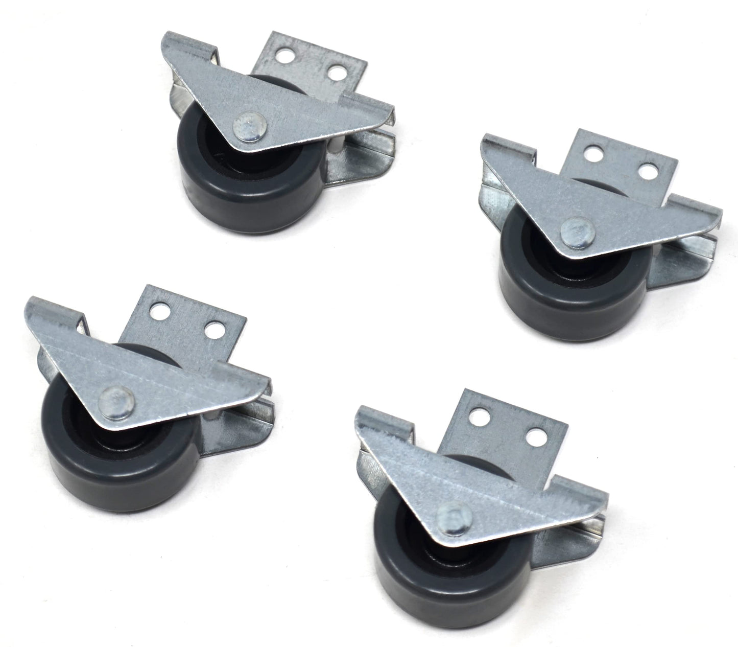 Design61 4x Kastenbockrolle Bettkastenrolle Möbelrolle Seitlich anschraubbar Rolle 30x15 mm mit weicher Lauffläche