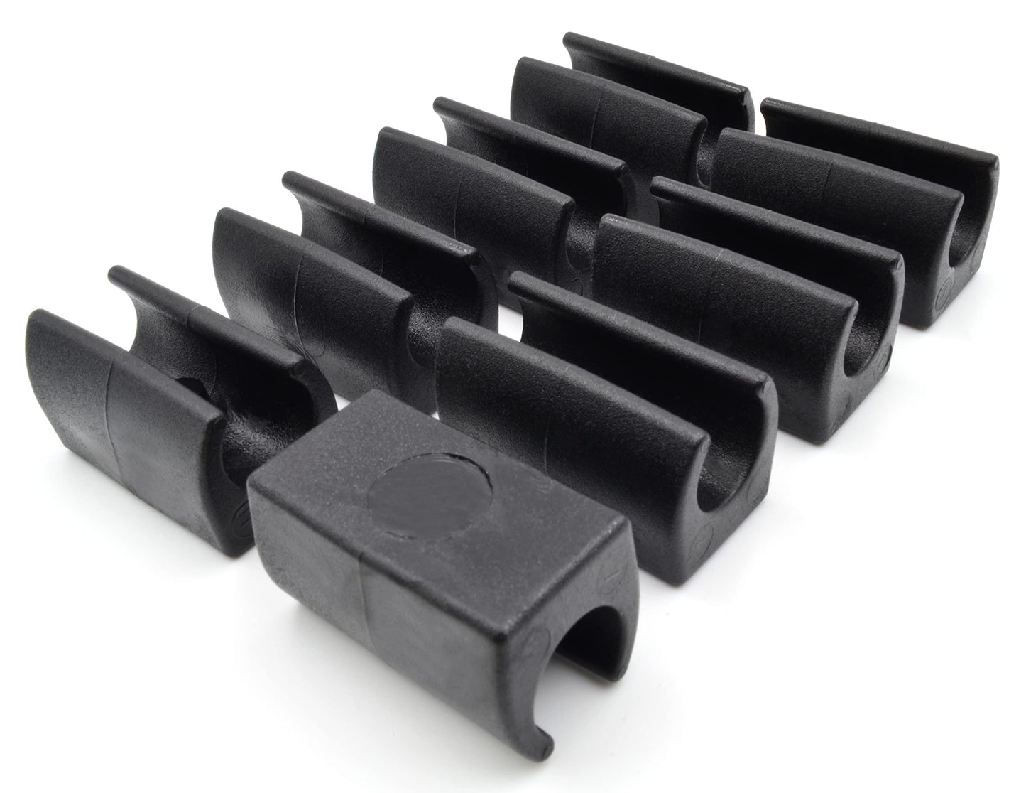 Design61 Klemmschalengleiter 8er Set Stuhlgleiter Bodenschongleiter Ø 12 mm mit Zapfen Möbelgleiter